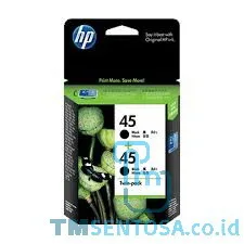 45 Black Ink Cartridges Twin Pack CC625AA