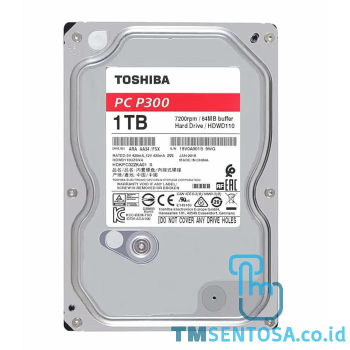 P300 Series 1TB  7200 RPM [HDWD110UZSVA]