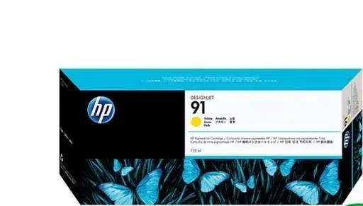 HP 91 Pigment 775-ml Yellow Ink Cartridge [C9469A]