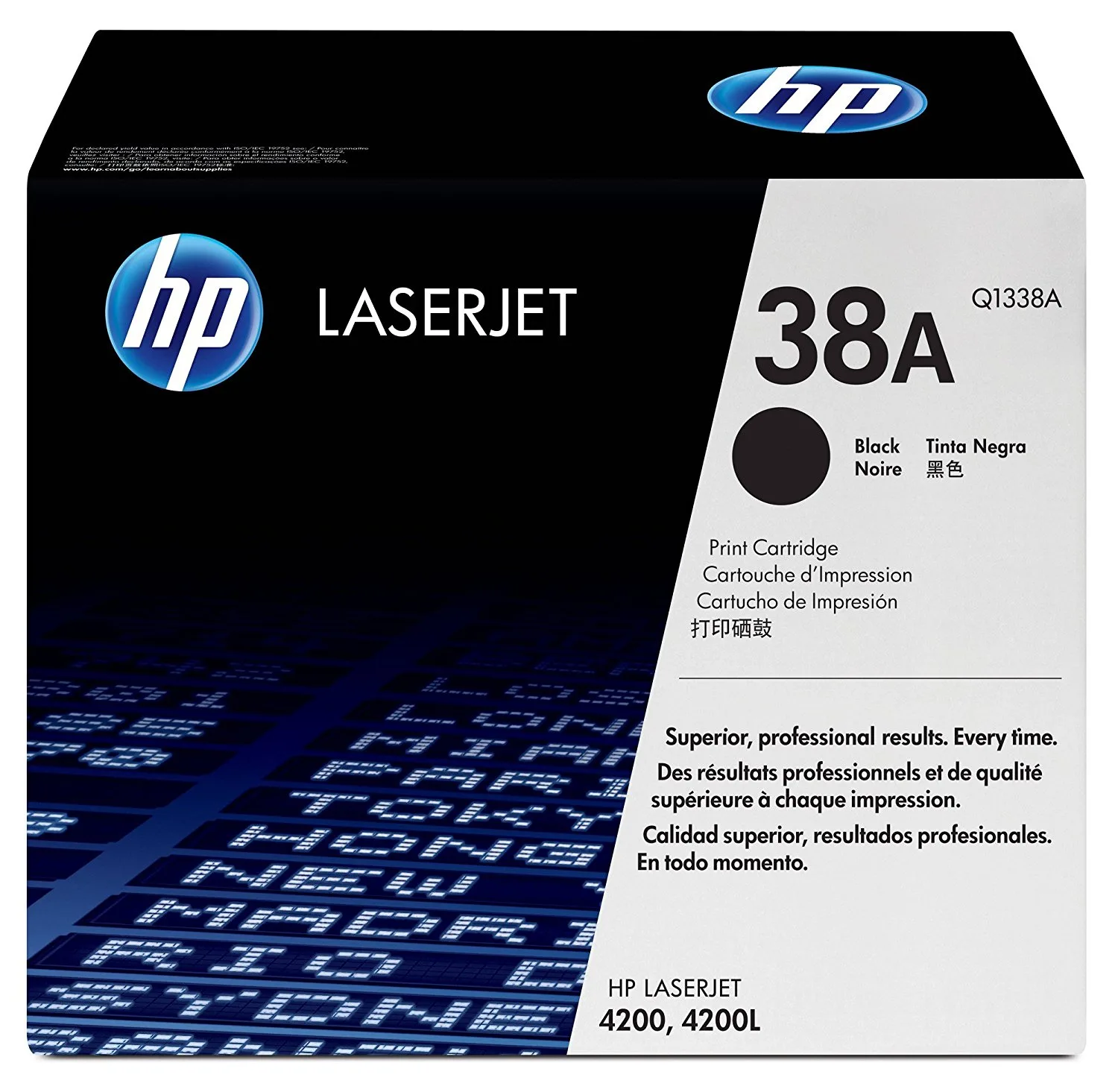 HP 38A Original LaserJet Toner Cartridge Black [ Q1338A]