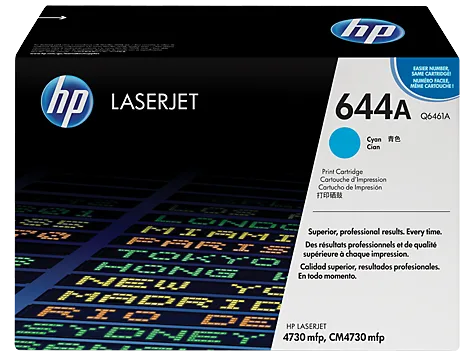 HP 644A (Q6461A) Cyan Original LaserJet Toner Cartridge