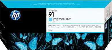 HP 91 Pigment 775-ml Light Cyan Ink Cartridge [C9470A]