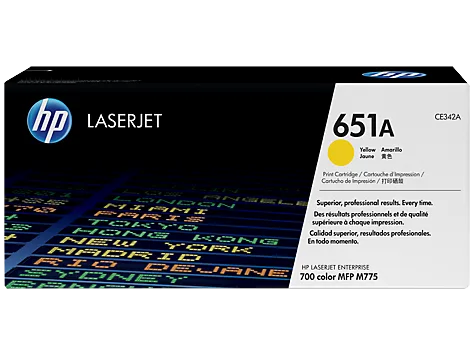 HP 651A Yellow Original LaserJet Toner Cartridge(CE342A)