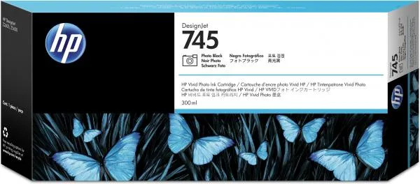 HP 745 300-ml Photo Black Designjet Ink Cartridge [F9K04A]