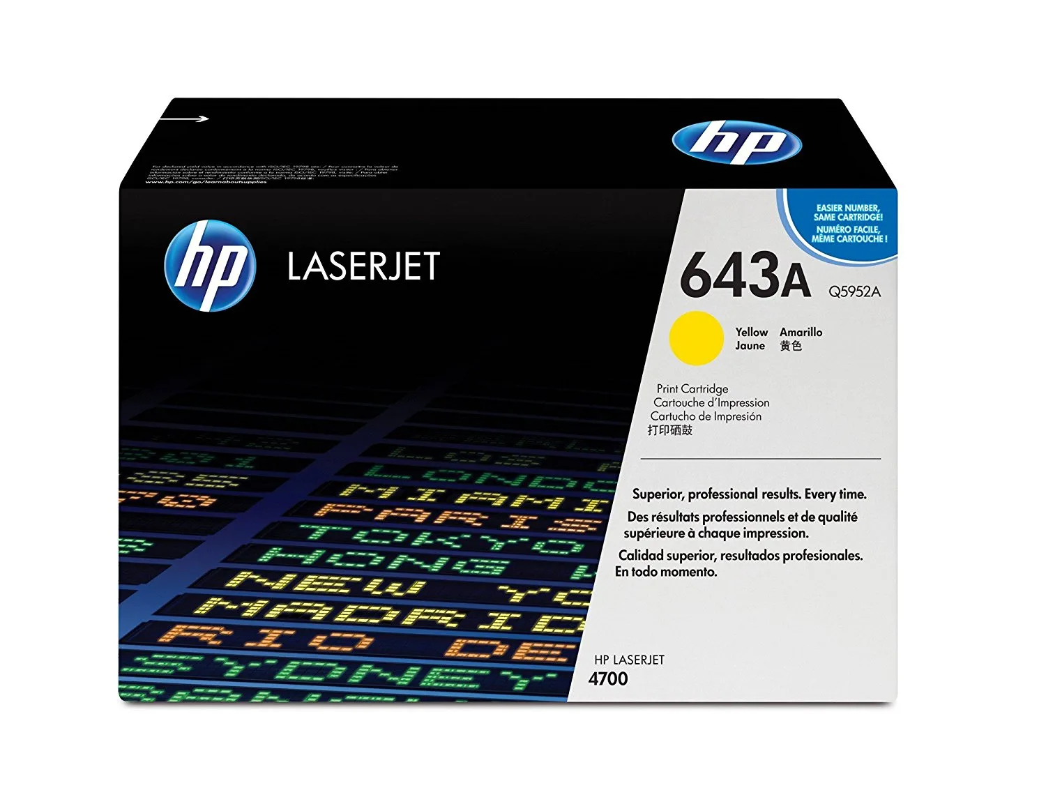 HP 643A (Q5952A) Yellow Original LaserJet Toner Cartridge