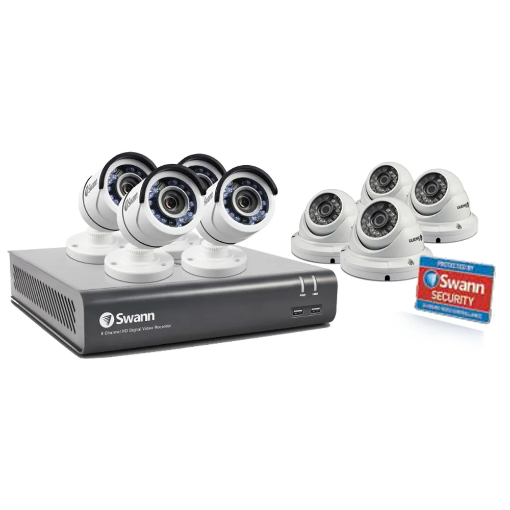 Paket 8 Ch dengan 8 kamera 1080p