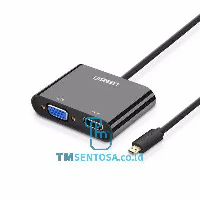 Micro HDMI to HDMI + VGA Adapter 30cm Black - 30355