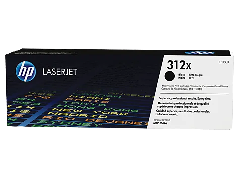 HP 312X High Yield Black Original LaserJet Toner Cartridge(CF380X)