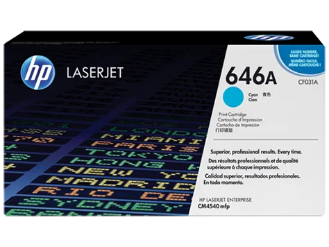 HP 646A Cyan Original LaserJet Toner Cartridge (CF031A)