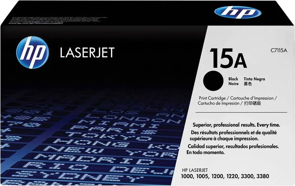 HP 15A Black Original LaserJet Toner Cartridge [C7115A]