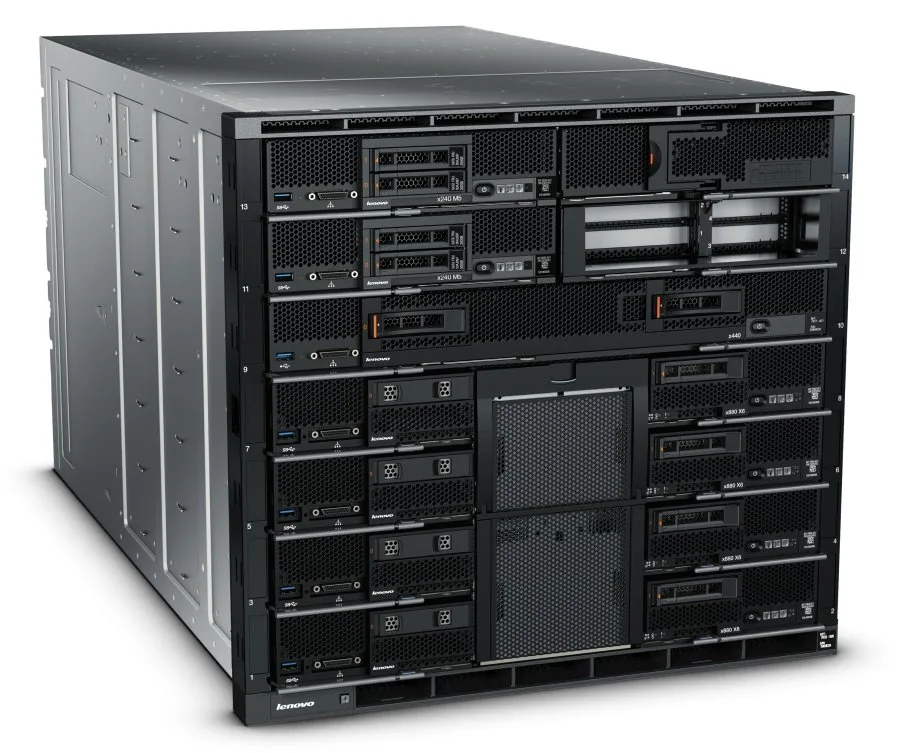 Flex System Enterprise Chassis w/CMM2 (Dual interconnect module) with Flex System SN550 Xeon silver 41108C