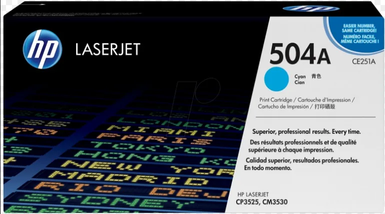 HP Original Toner Cartridge LaserJet 504A Cyan [CE251A]